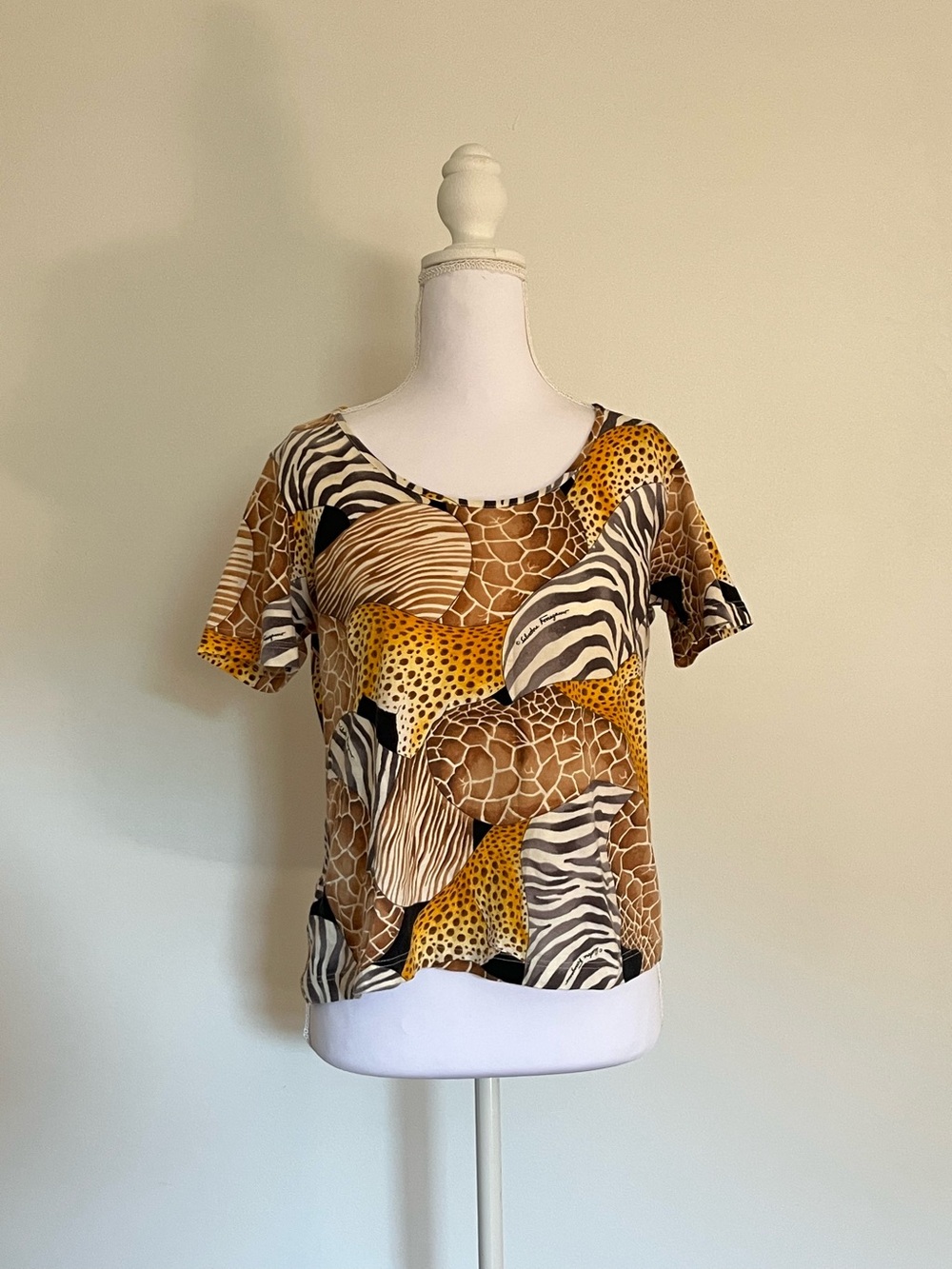 Salvatore Ferragamo Animal Print Top